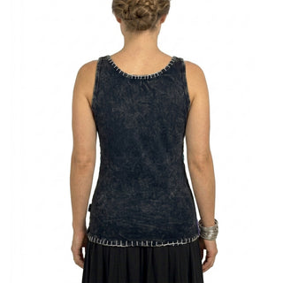 Godavari Knit Cotton Tie-Dye Patchwork Tank
