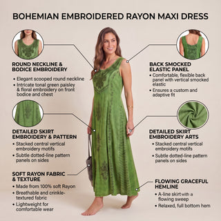 Panauti Rayon Embroidered Dress