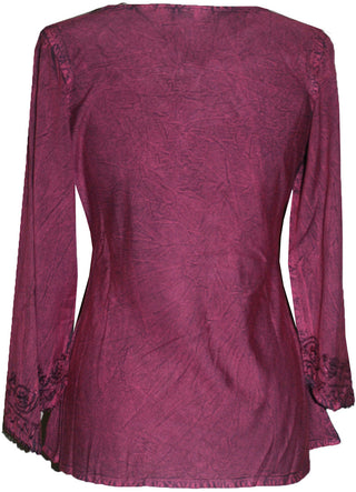 Embroidered Rayon Renaissance Blouse - Agan Traders