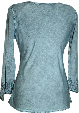 Embroidered Rayon Renaissance Blouse - Agan Traders