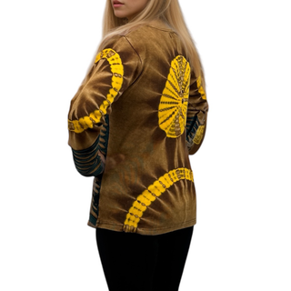 Modi Rib Cotton Tie-Dye Razor-Cut Blouse