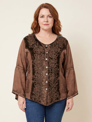 Sarangkot Rayon Velvet Gothic Blouse