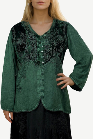 Ghandruk Rayon Embroidered Blouse