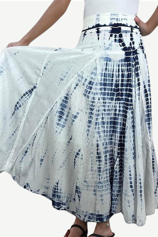 Annapurna Cotton Tie-Dye Lined Skirt
