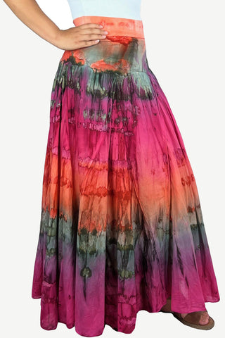 Annapurna Cotton Tie-Dye Lined Skirt
