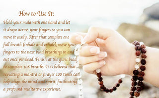 Boudha Yak Bone Om 108-Bead Prayer Mala