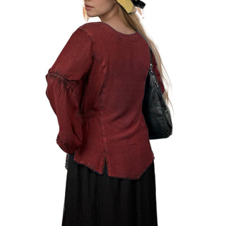 Kagbeni Rayon Gothic Embroidered Blouse