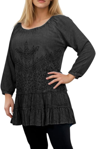 Barun Rayon Ruffle Tiered Tunic