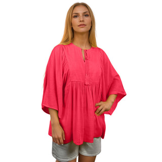 Taulihawa Medieval Embroidered Rayon Crepe Tunic