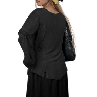 Kagbeni Rayon Gothic Embroidered Blouse