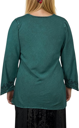 Dhaulagiri Rayon Renaissance Embroidered Blouse