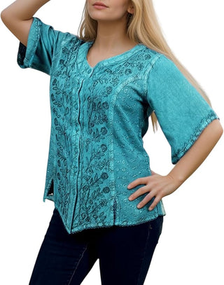 Patan Rayon Medieval Embroidered Blouse