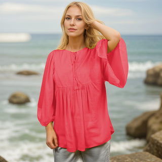 Taulihawa Medieval Embroidered Rayon Crepe Tunic
