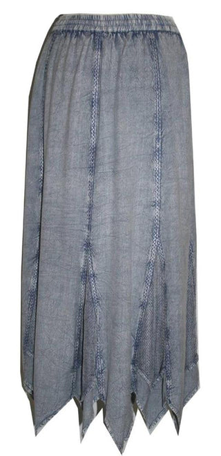 714 Skt Bohemian Gypsy Asymmetrical Hem Rayon Netted Skirt - Agan Traders, Lilac