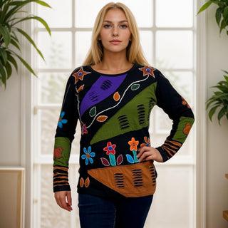 Bhadrapur Patchwork Rib Cotton Blouse