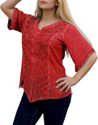 Patan Rayon Medieval Embroidered Blouse