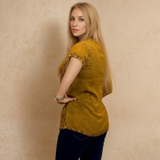 Jomsom Rayon Medieval Embroidered Blouse