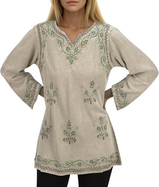 Dhaulagiri Rayon Renaissance Embroidered Blouse