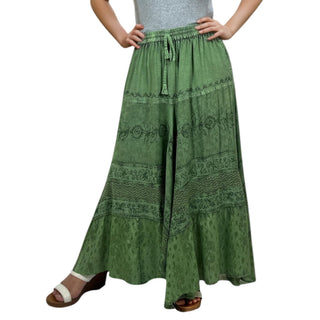 Lamjung Rayon Renaissance Embroidered Maxi Skirt