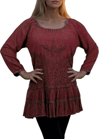 Barun Rayon Ruffle Tiered Tunic