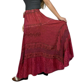 Lamjung Rayon Renaissance Embroidered Maxi Skirt
