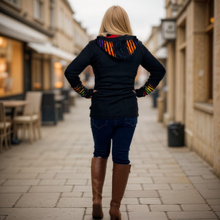 Ilam Embroidered Rib Cotton Hoodie