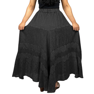 Lamjung Rayon Renaissance Embroidered Maxi Skirt