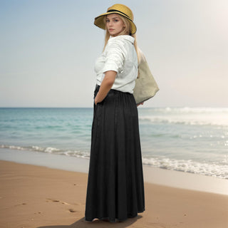 Marpha Rayon Medieval Embroidered Maxi Skirt