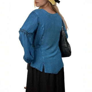 Kagbeni Rayon Gothic Embroidered Blouse