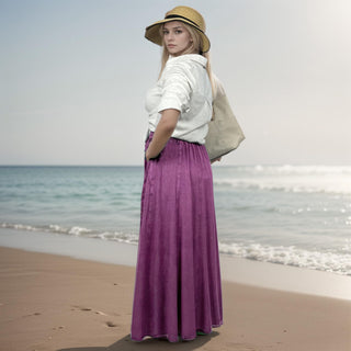 Marpha Rayon Medieval Embroidered Maxi Skirt