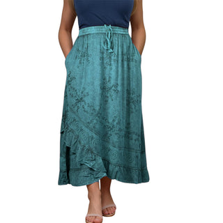 Chandragiri Rayon Embroidered Maxi Skirt