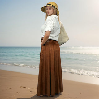 Marpha Rayon Medieval Embroidered Maxi Skirt