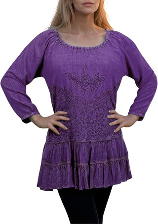 Barun Rayon Ruffle Tiered Tunic