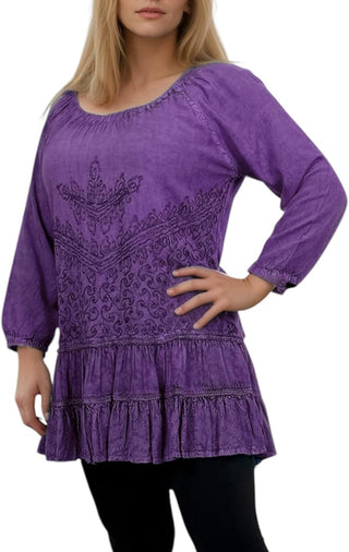 Barun Rayon Ruffle Tiered Tunic