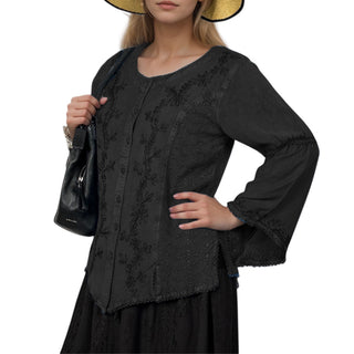 Kagbeni Rayon Gothic Embroidered Blouse
