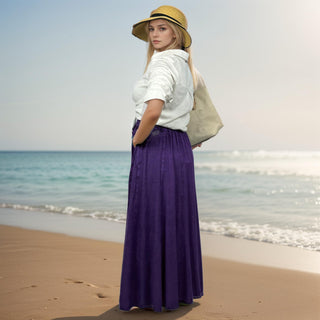 Marpha Rayon Medieval Embroidered Maxi Skirt