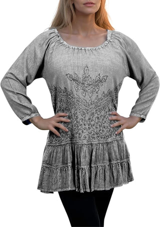Barun Rayon Ruffle Tiered Tunic