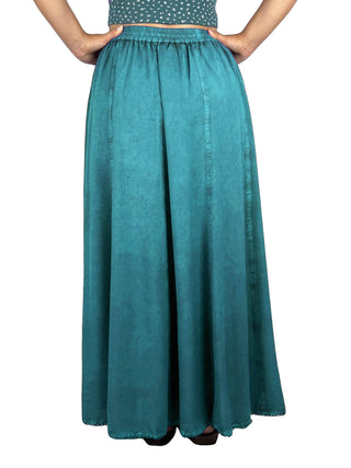 Marpha Rayon Medieval Embroidered Maxi Skirt