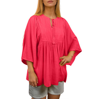 Taulihawa Medieval Embroidered Rayon Crepe Tunic