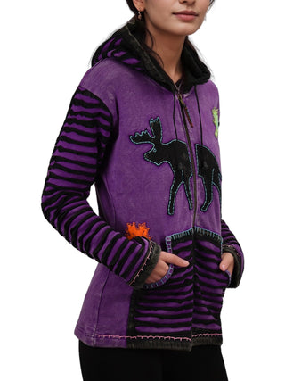 Musikot Reindeer Fleece Rib Cotton Hoodie