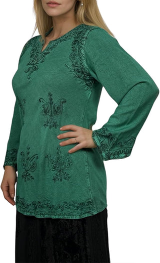 Dhaulagiri Rayon Renaissance Embroidered Blouse