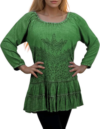 Barun Rayon Ruffle Tiered Tunic