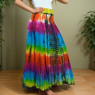Annapurna Cotton Tie-Dye Lined Skirt