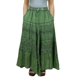 Lamjung Rayon Renaissance Embroidered Maxi Skirt