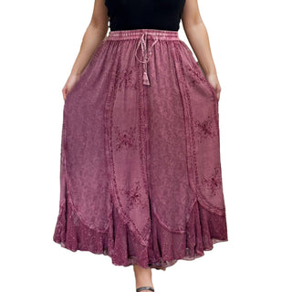 Langtang Rayon Gothic Scalloped Skirt