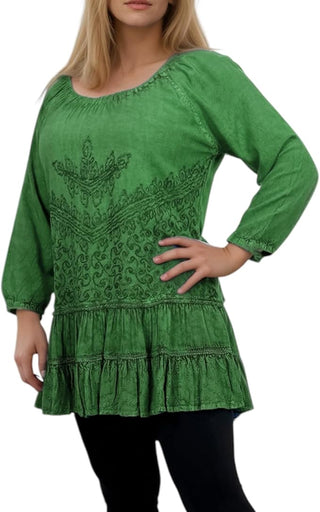 Barun Rayon Ruffle Tiered Tunic