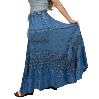 Lamjung Rayon Renaissance Embroidered Maxi Skirt