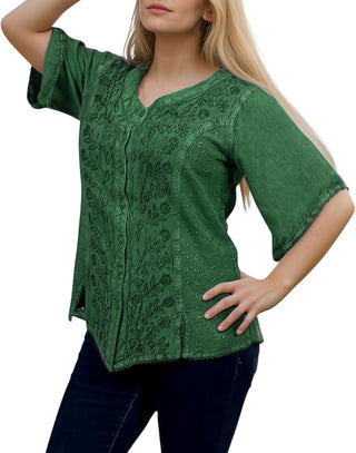 Patan Rayon Medieval Embroidered Blouse