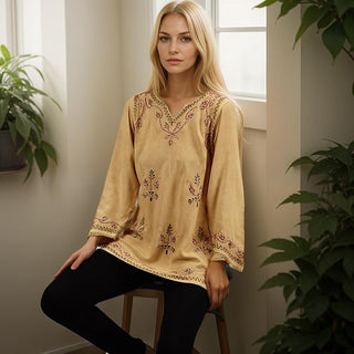 Dhaulagiri Rayon Renaissance Embroidered Blouse