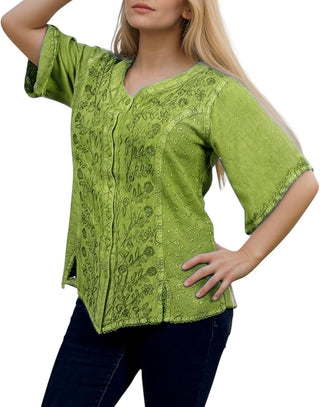Patan Rayon Medieval Embroidered Blouse